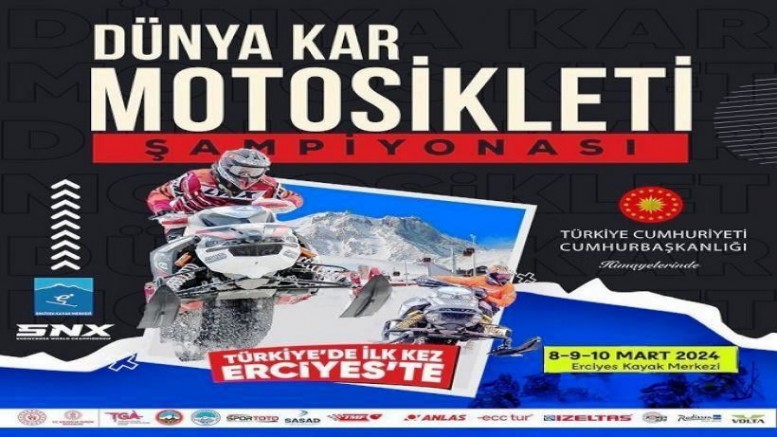 Erciyes Kayak Merkezinde Dünya Kar Motosikleti Şampiyonası 8-10 Mart