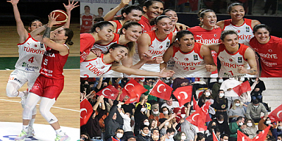 Baskette Türkiye A Milli Kadınlar çoşkulu destekle Polonya'yı yendi:52-41