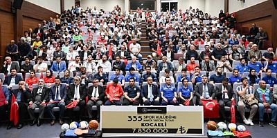 Kocaeli'deki amatör spor kulüplerine 7 Milyon 850 bin lira nakit yardım