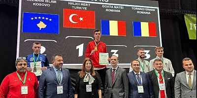 Mert Halıcı Lübliyana'da Balkan Karate Şampiyonu